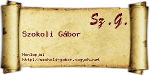 Szokoli Gábor névjegykártya